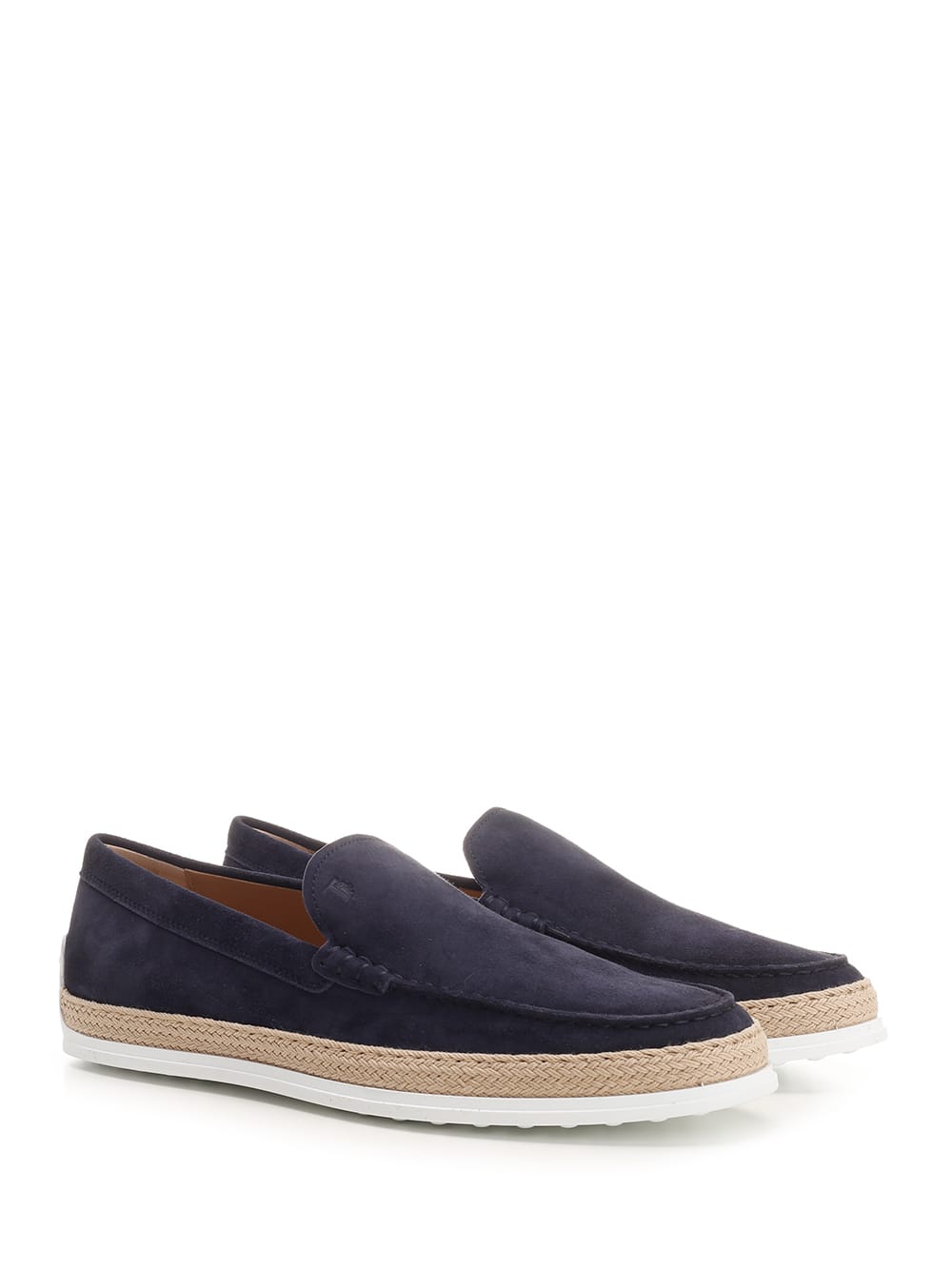 Shop Tod's Slip On Loafers In Blue