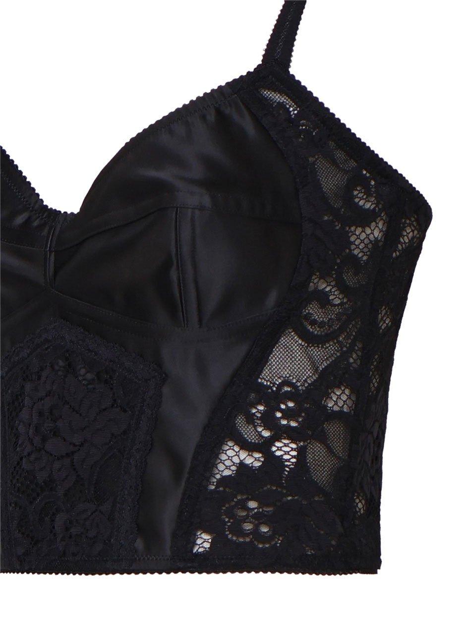 Shop Dolce & Gabbana V-neck Corset Bustier Top In Black