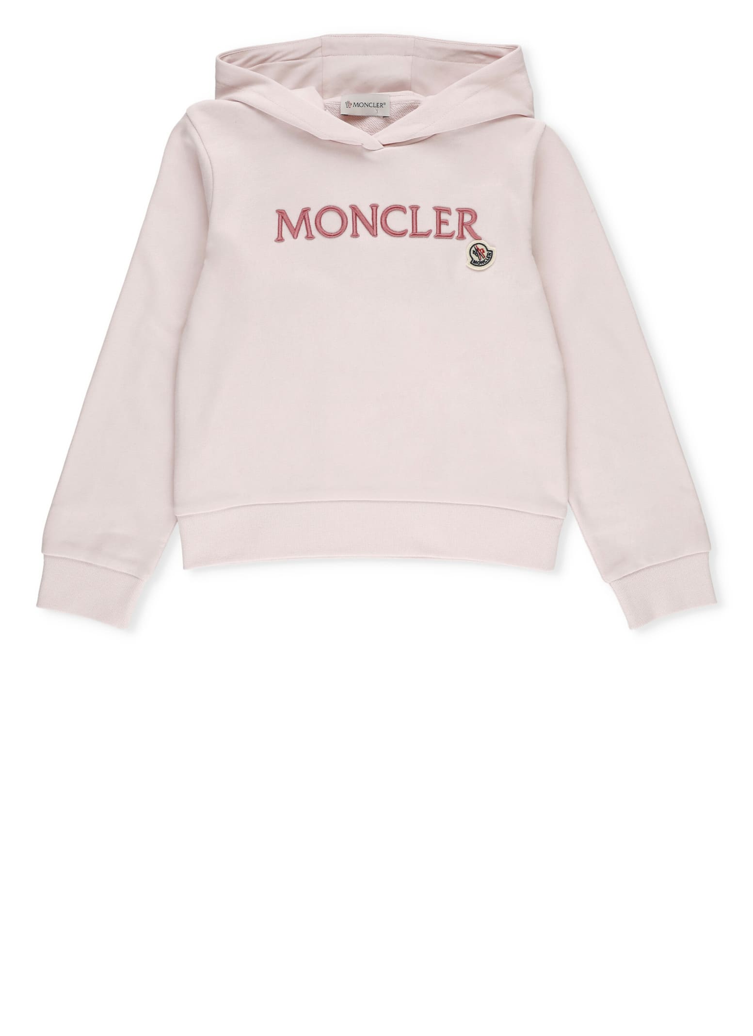 Moncler Kids' Hoodie With Logo In Pink