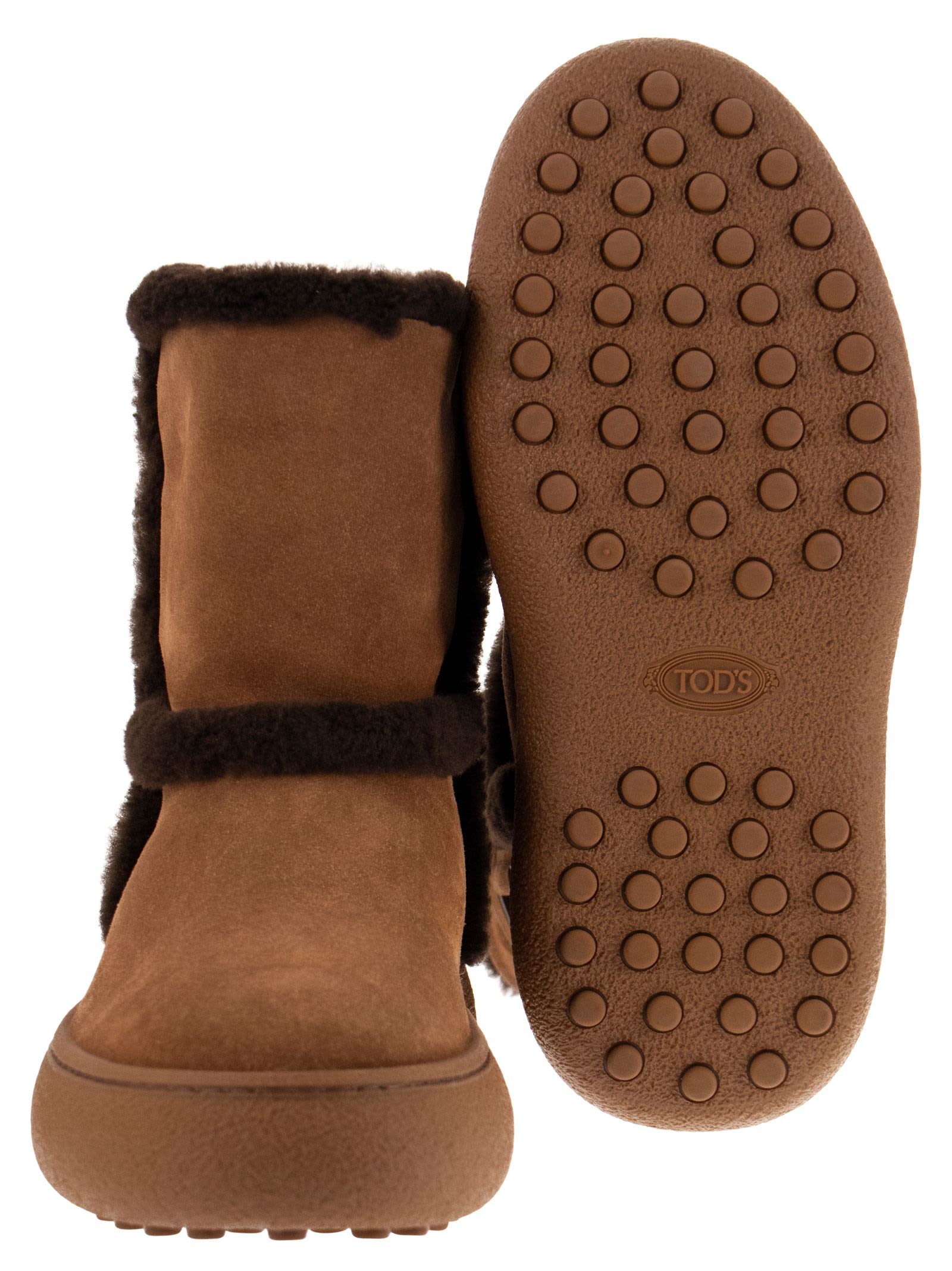 Tod's Winter Rubbers Polish Kate Mon Shoes In Brown