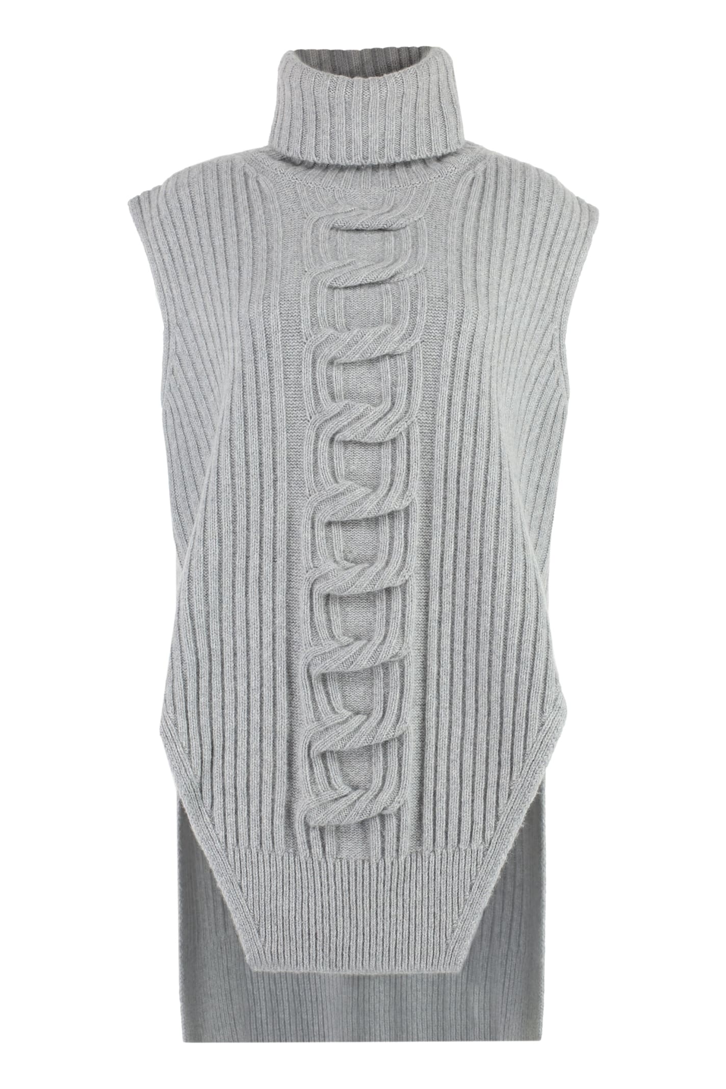 Shop Stella Mccartney Knitted Vest In Grey