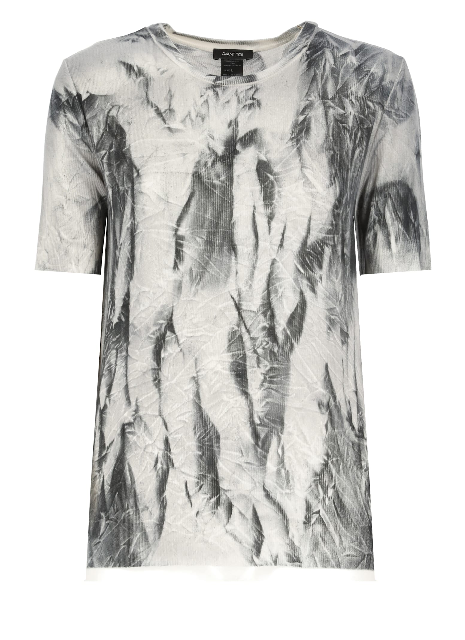 Avant Toi Grey Silk Blend T-shirt