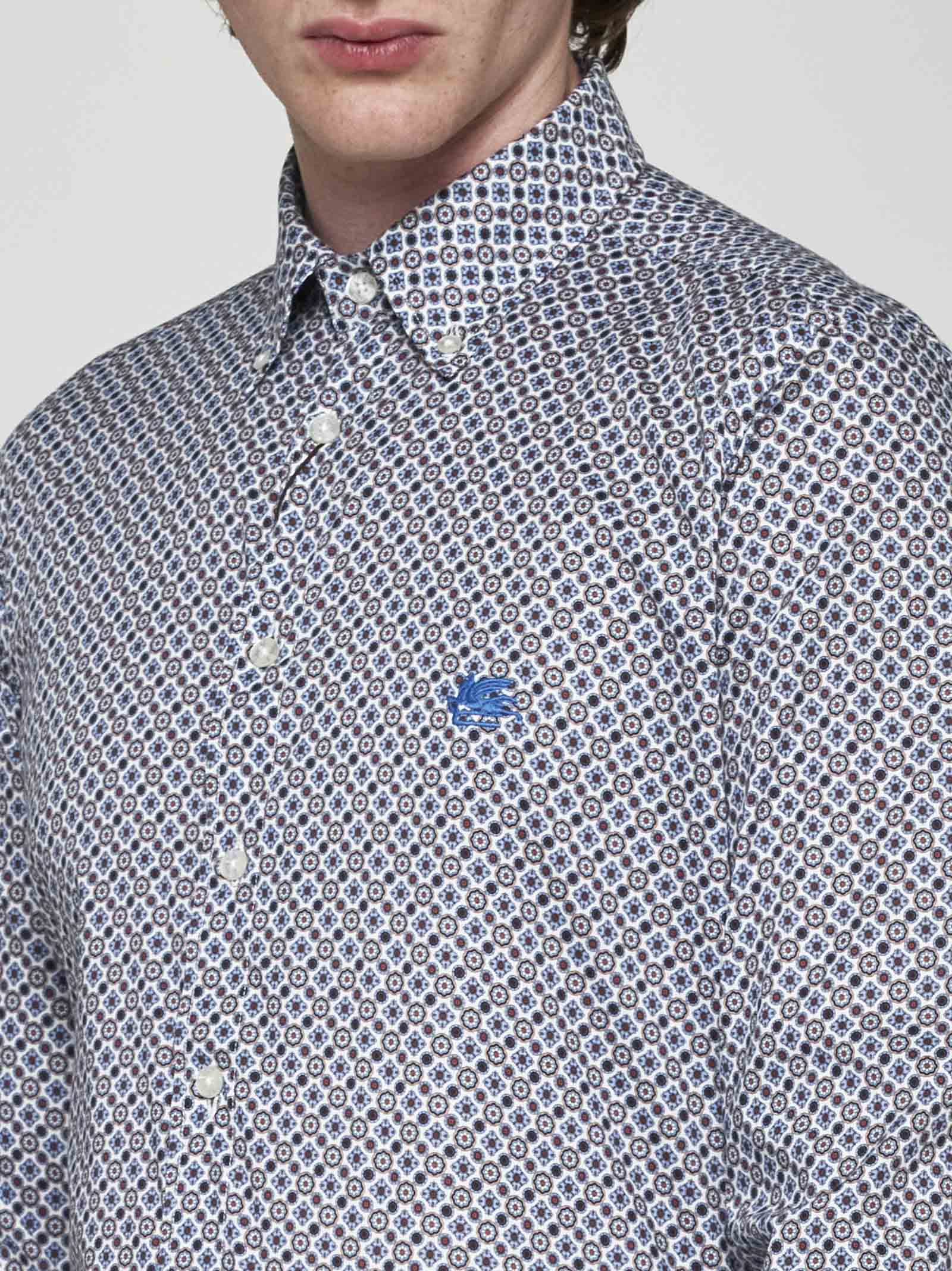 Shop Etro Shirt In Stampa F.do Bianco