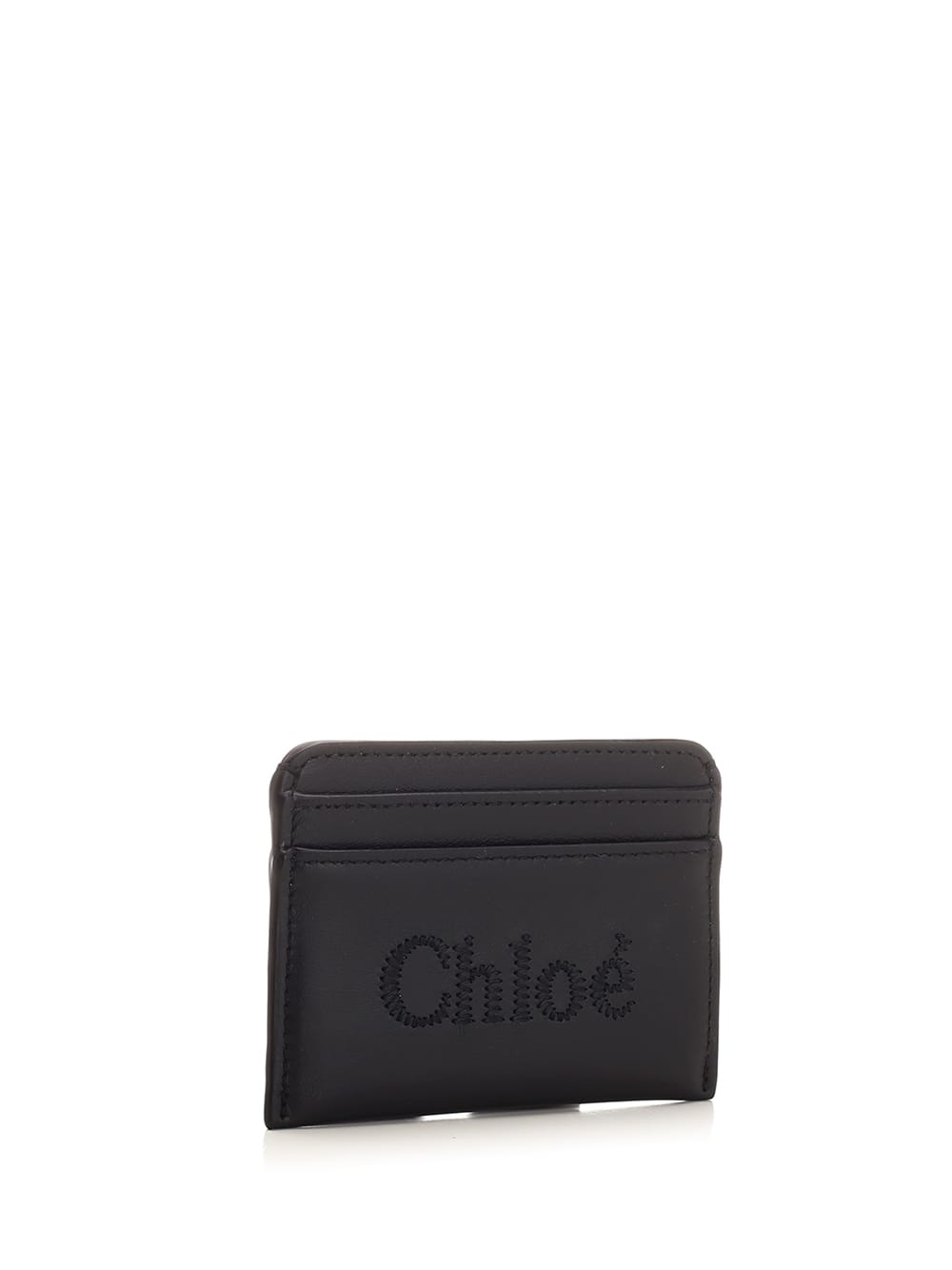 Shop Chloé Black Card Holder In Nero