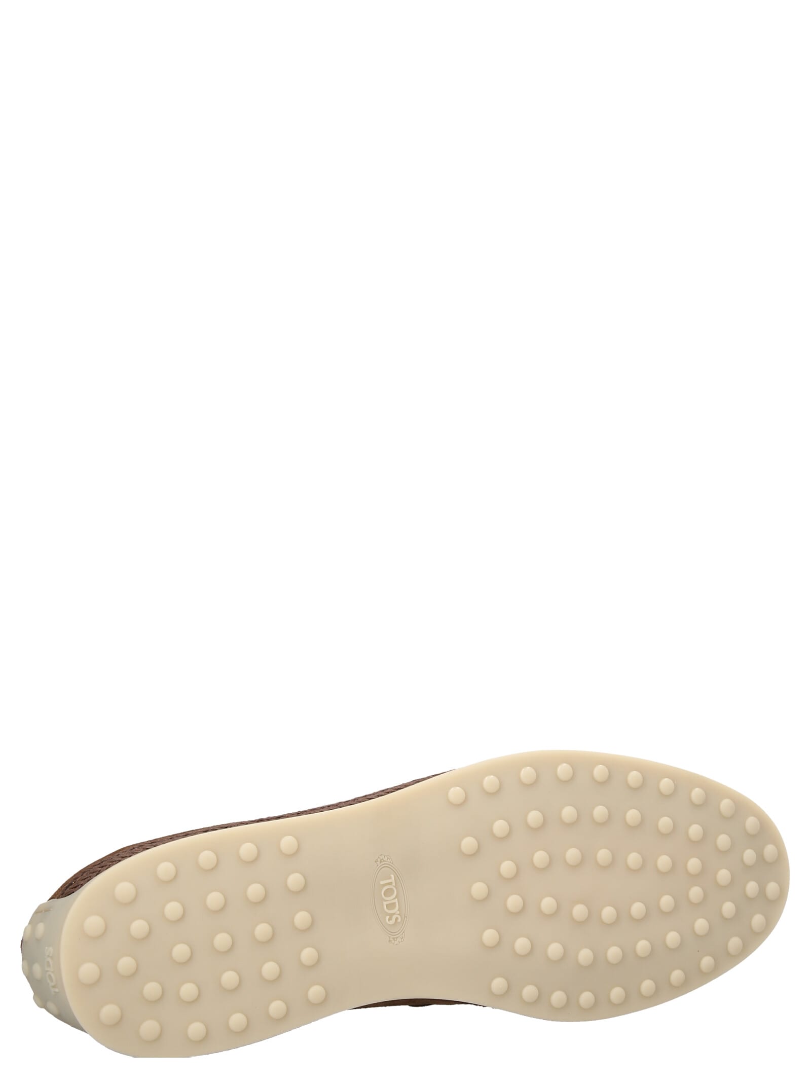 Tod's Loafers With Suede Finish And Rubber Sole In Brown