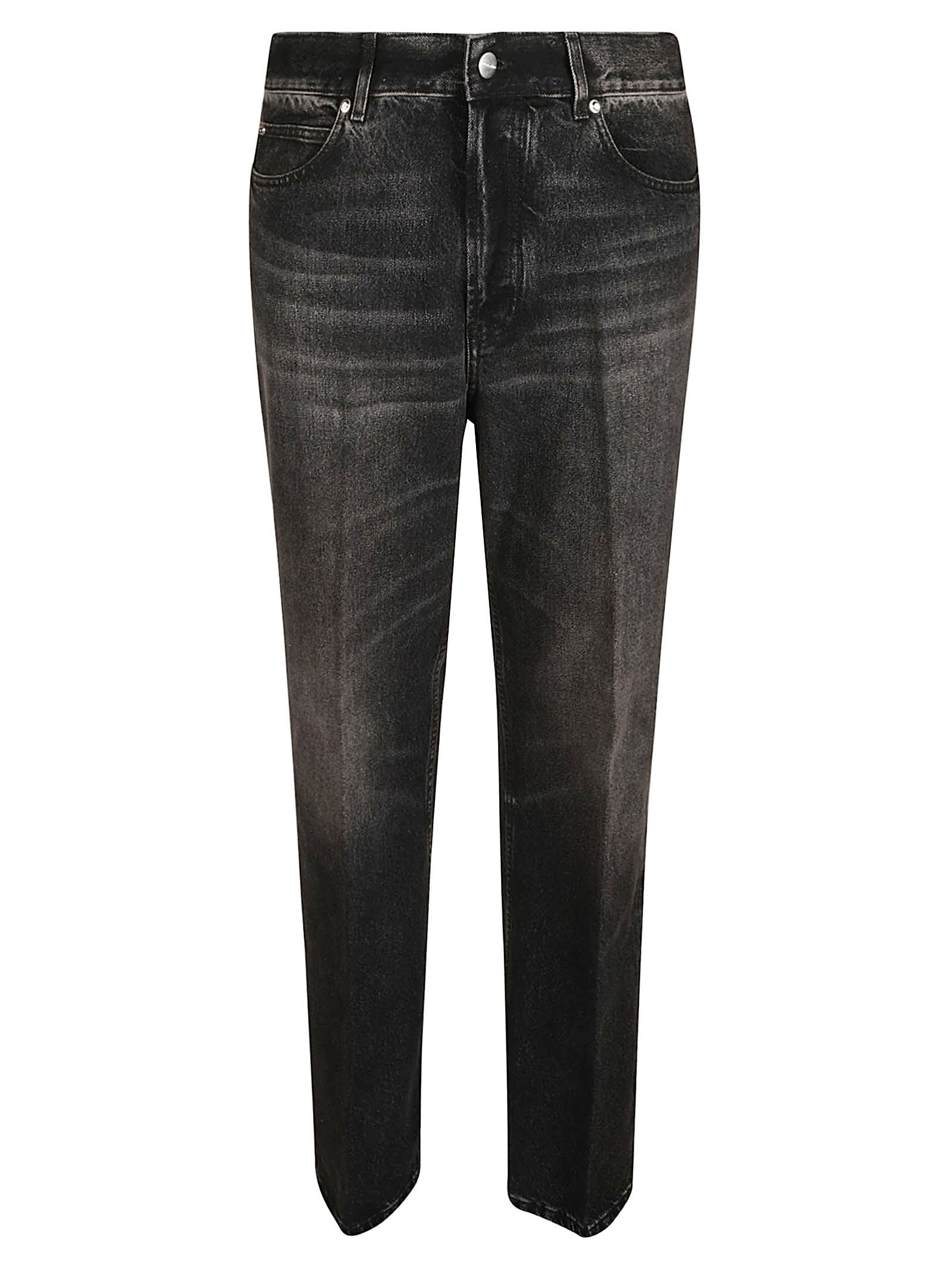 Ferragamo Buttoned Classic Jeans In Black