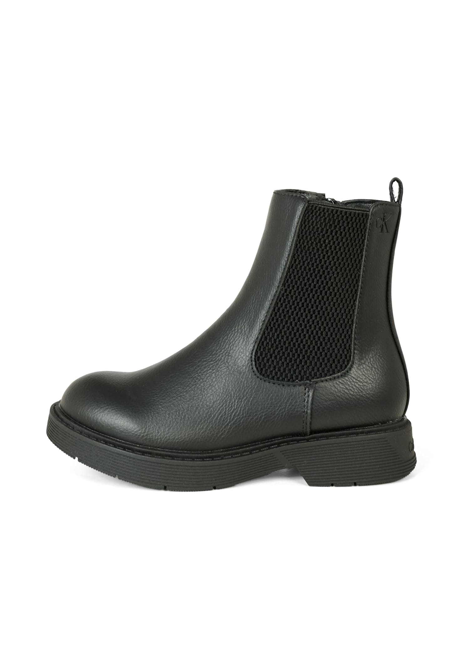 Calvin Klein Black Boots For Kids With Logo In Black