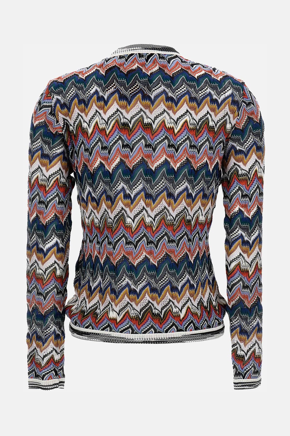 Missoni Womens Multicolor Tones Chevron V-neck Knit Cardigan In Multi