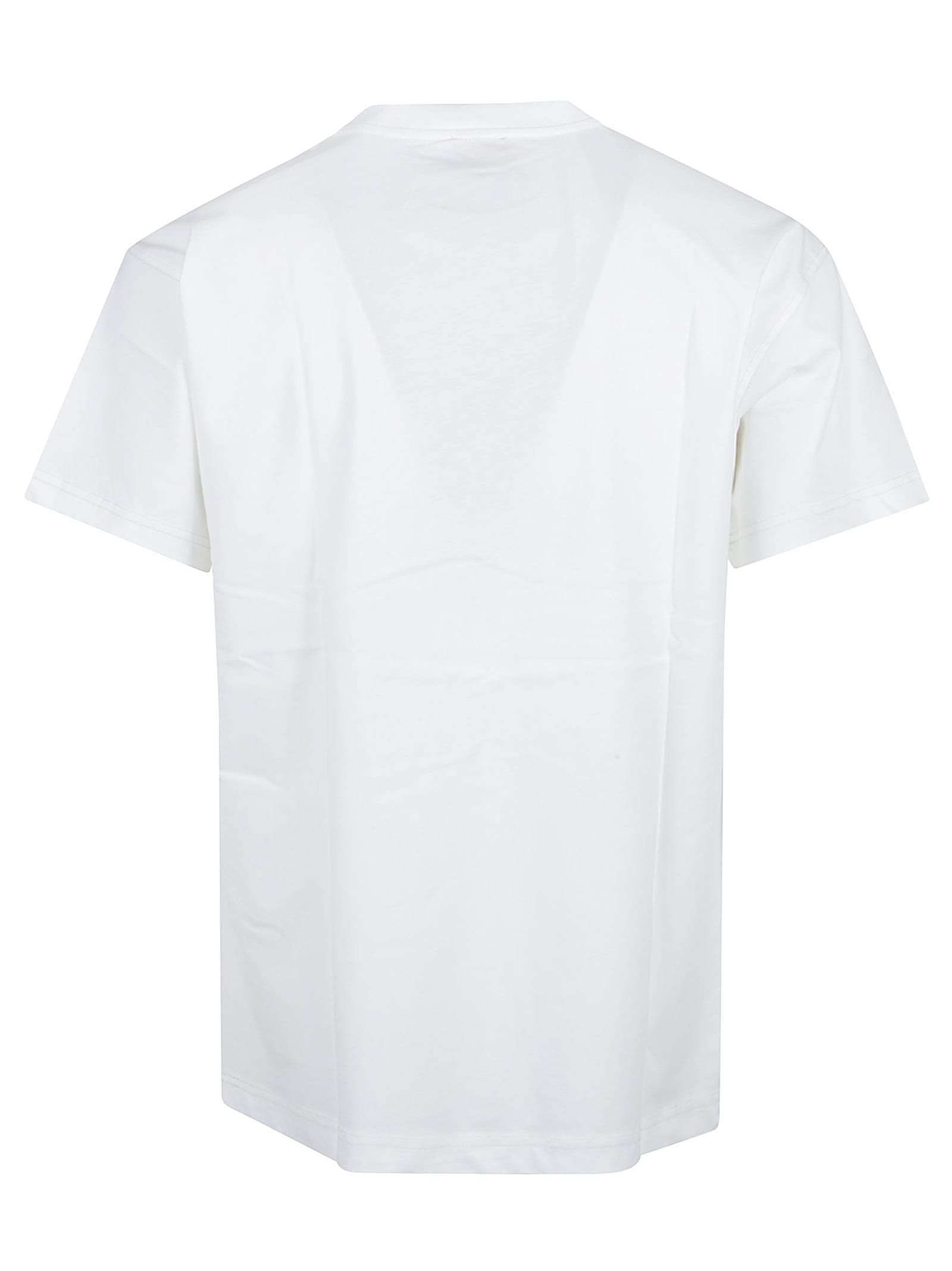 Diesel Crewneck Graphic Print T-shirt With Velvet Logo In White