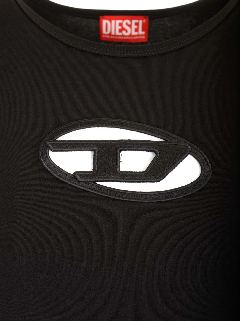 Diesel T-angie Logo T-shirt In Black