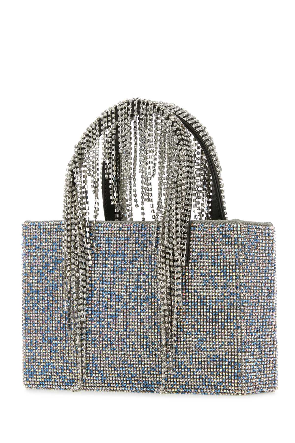 Kara Light-blue Rhinestones Handbag In Bluepixel