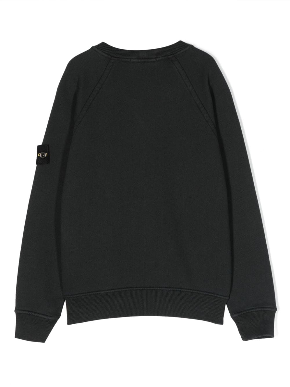 Shop Stone Island Junior Round Neck Sweatshirt In Black