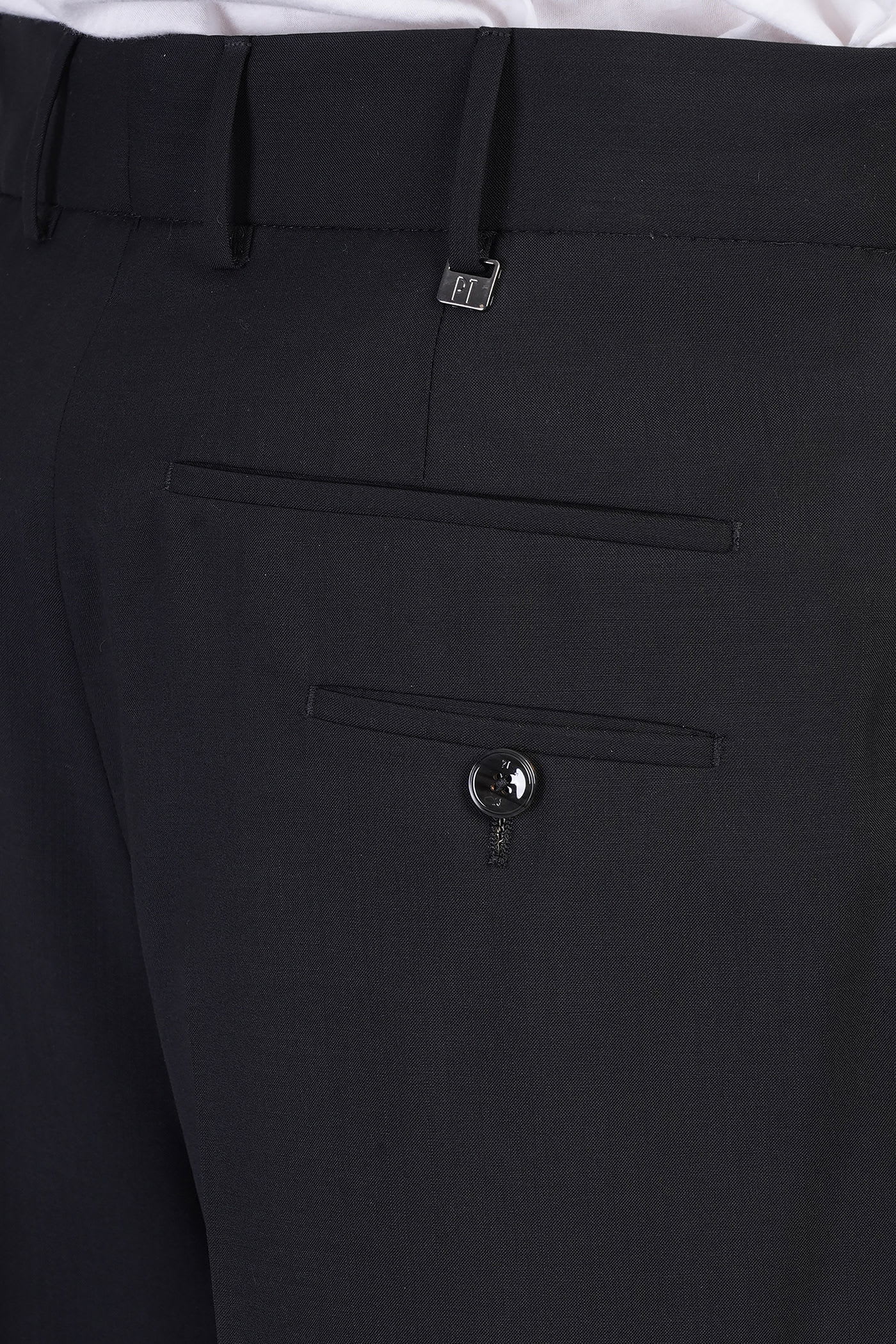 Pt Torino Zi56 Pants In Black Wool