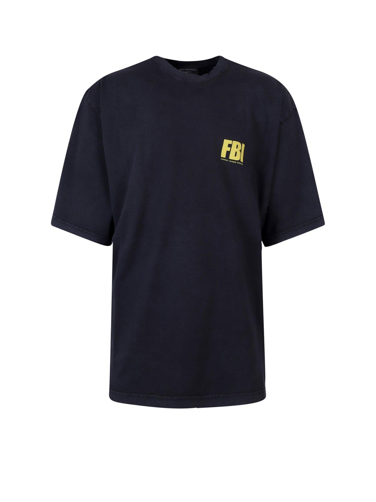 Balenciaga Fbi Print T-shirt