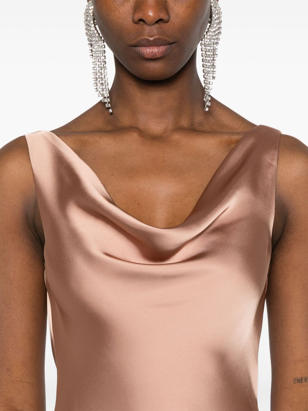 Norma Kamali Brown Maria Gown In Neutral