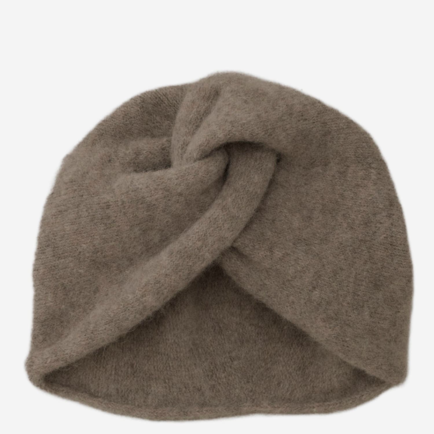 Lauren Manoogian Alpaca Blend Hat With Twisted Front In Gray