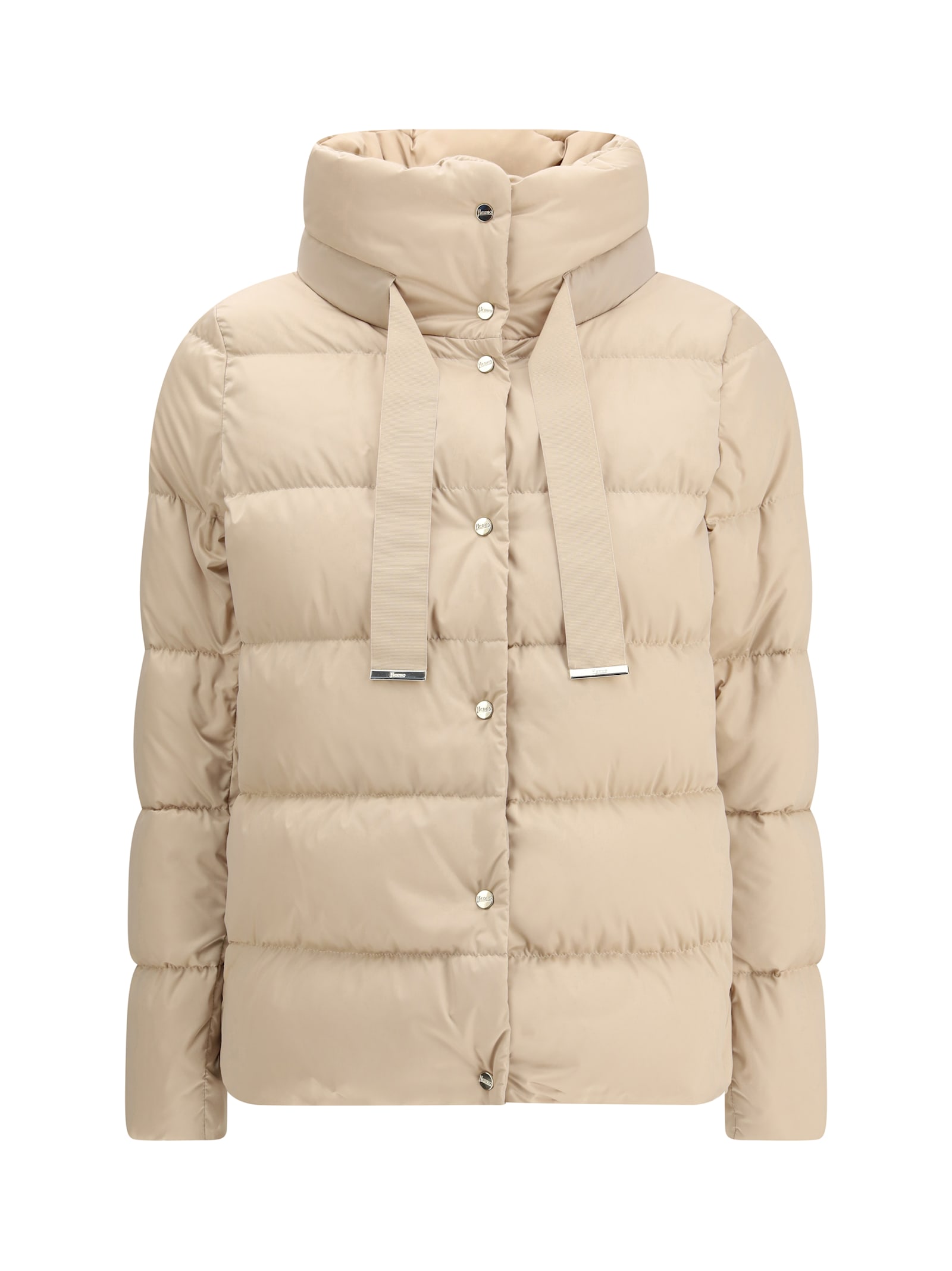 Herno Satin Down Jacket In Neutral