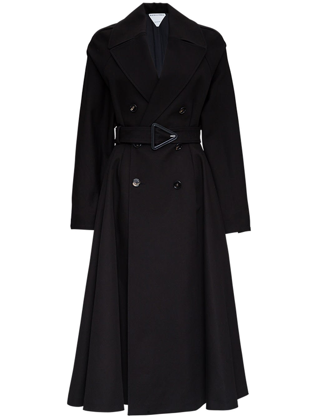 Bottega Veneta Double-breasted Black Cotton Trench Coat