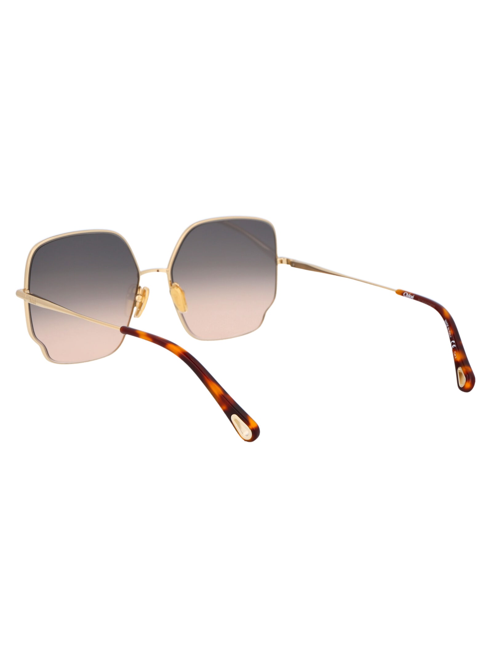 Shop Chloé Ch0092s Sunglasses In 001 Gold Gold Brown