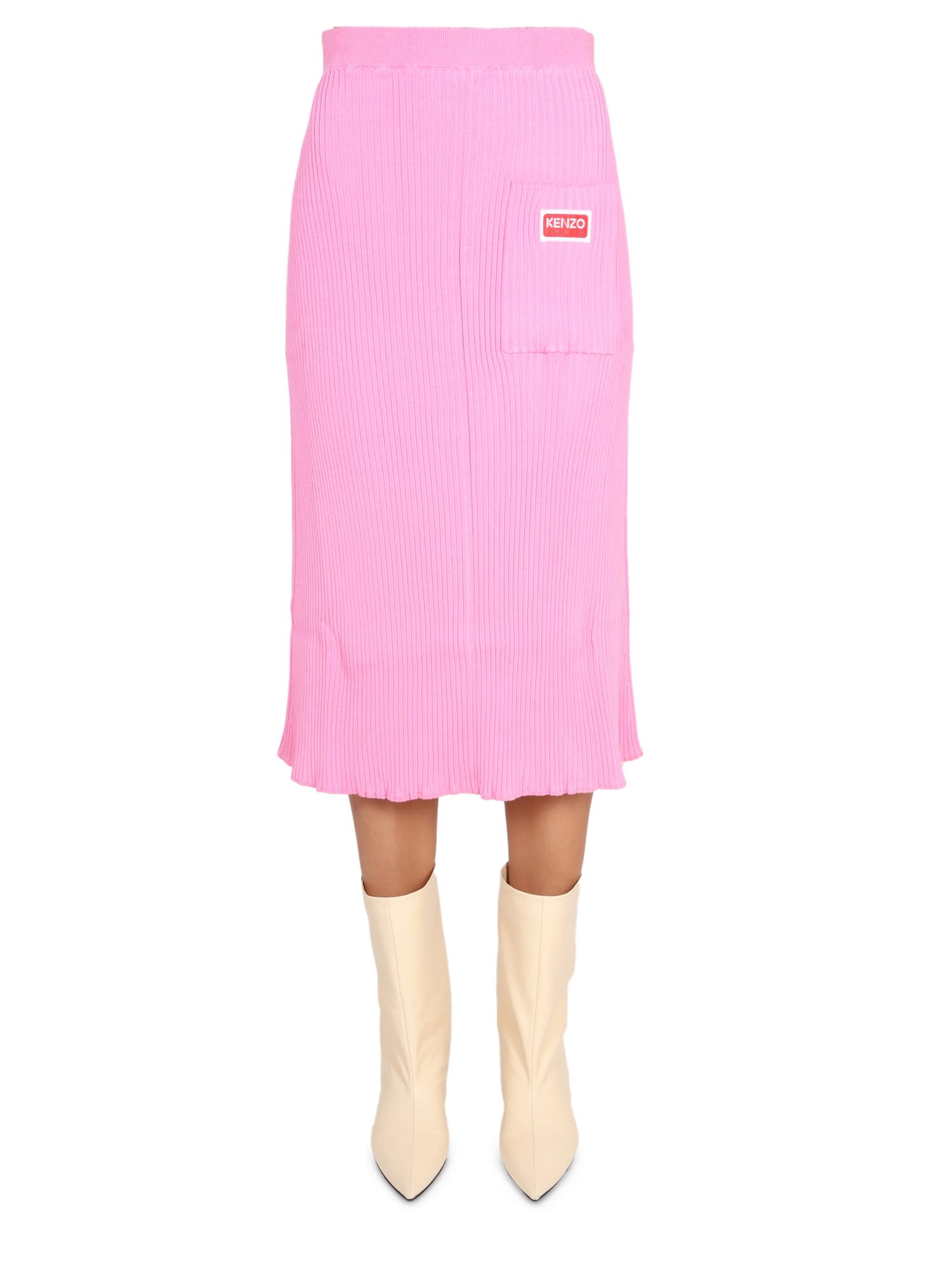 Kenzo Midi Skirt With Logo