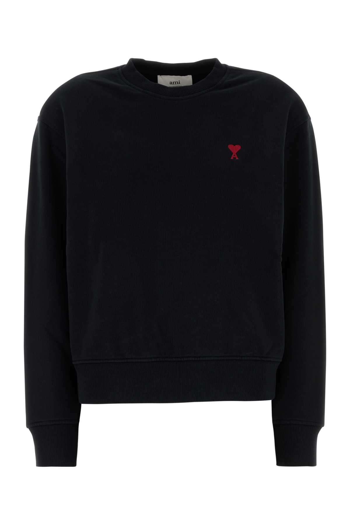 Ami Alexandre Mattiussi Black Stretch Cotton Sweatshirt