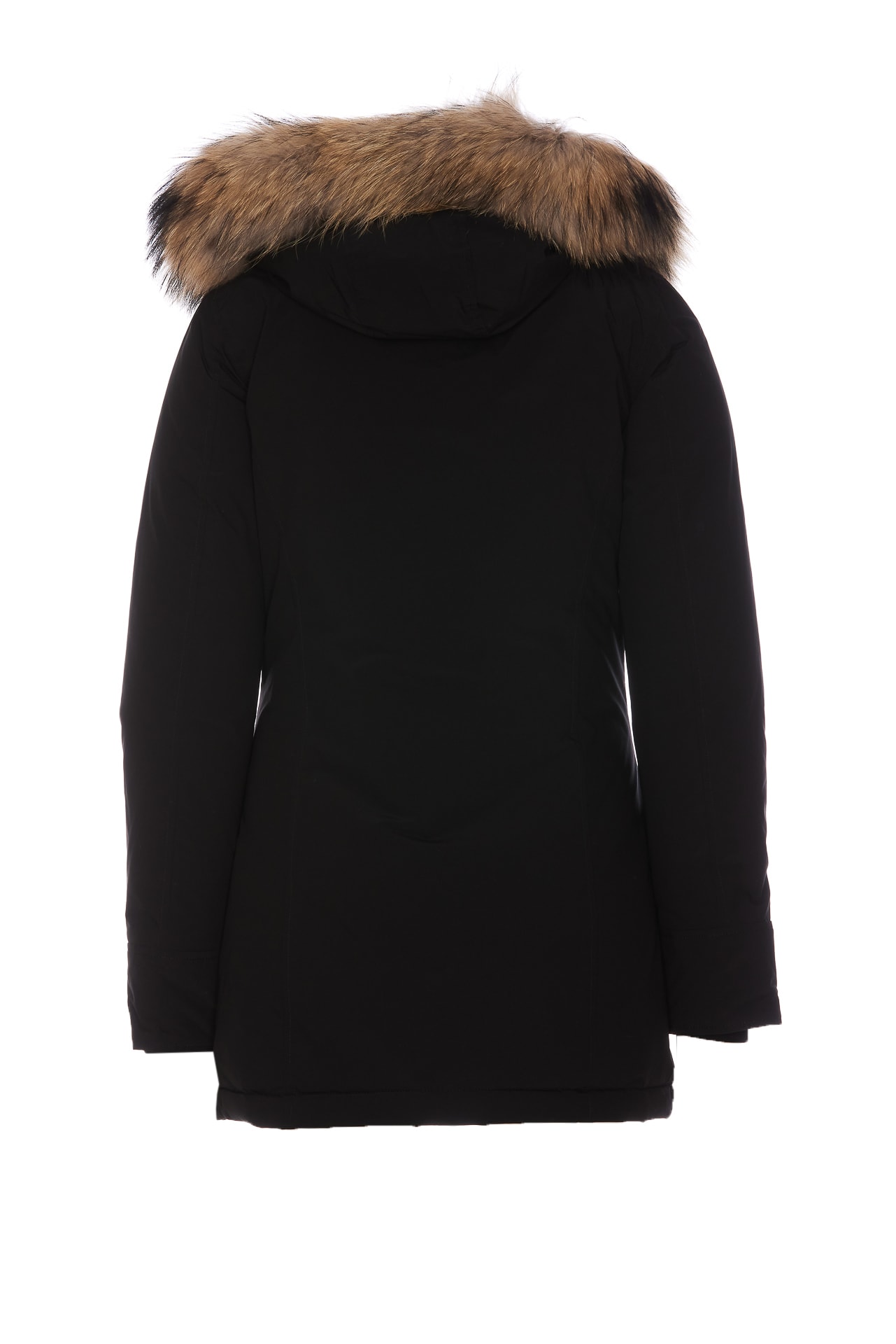 Woolrich Luxury Artic Racoon Parka In Black