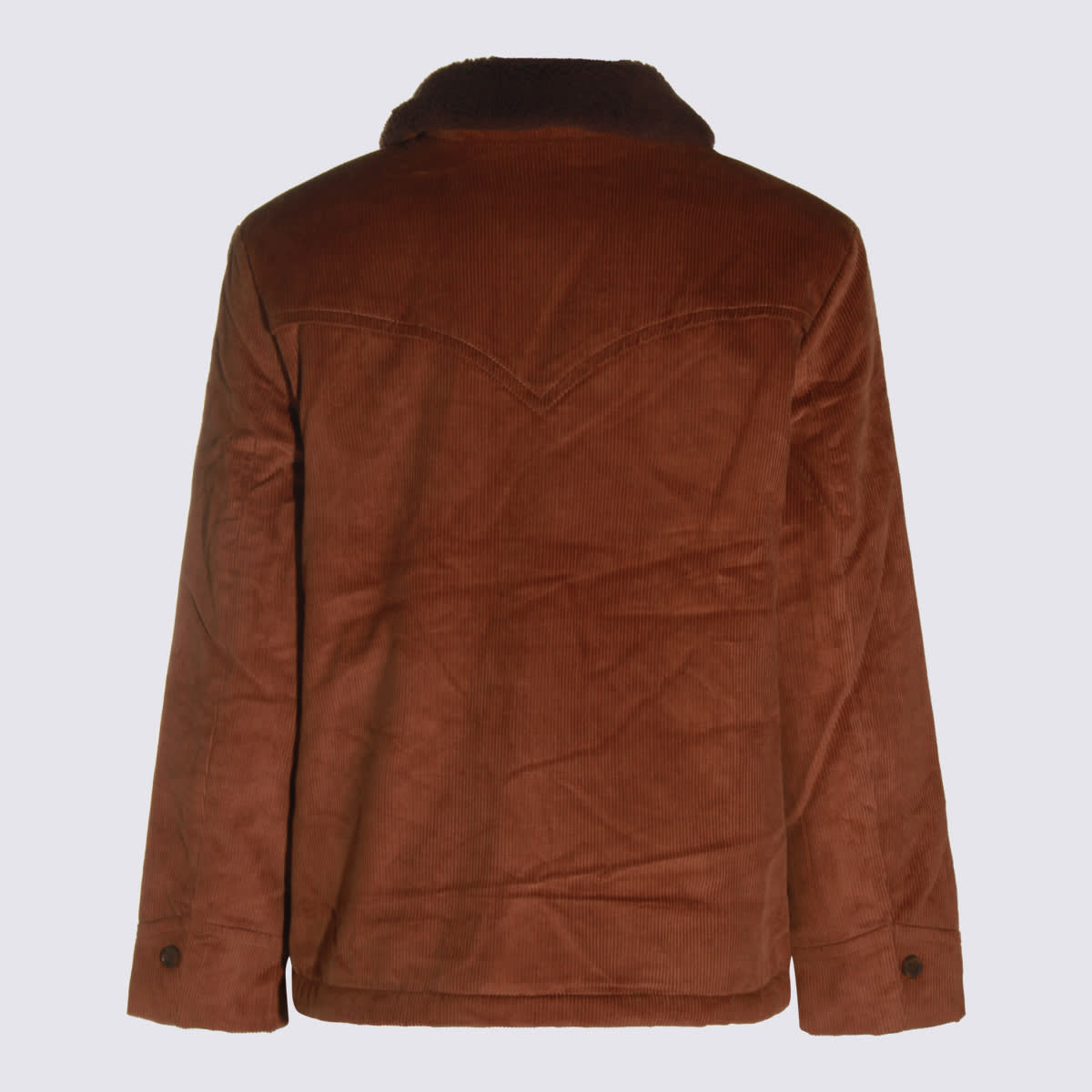 Levi's Brown Leather Jacket In Animal Print