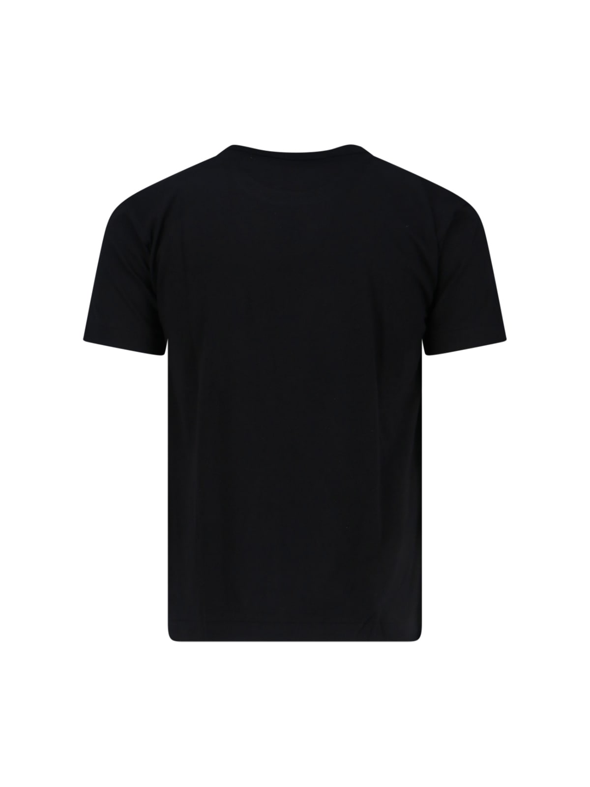 Comme Des Garçons Play Heart Motif Embroidered Short Sleeve T-shirt In Black