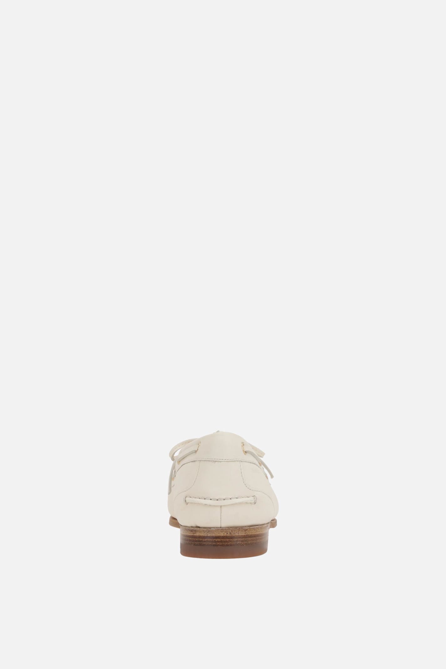 Bally Pathy Laced Loafers In Smooth Leather In Ivory