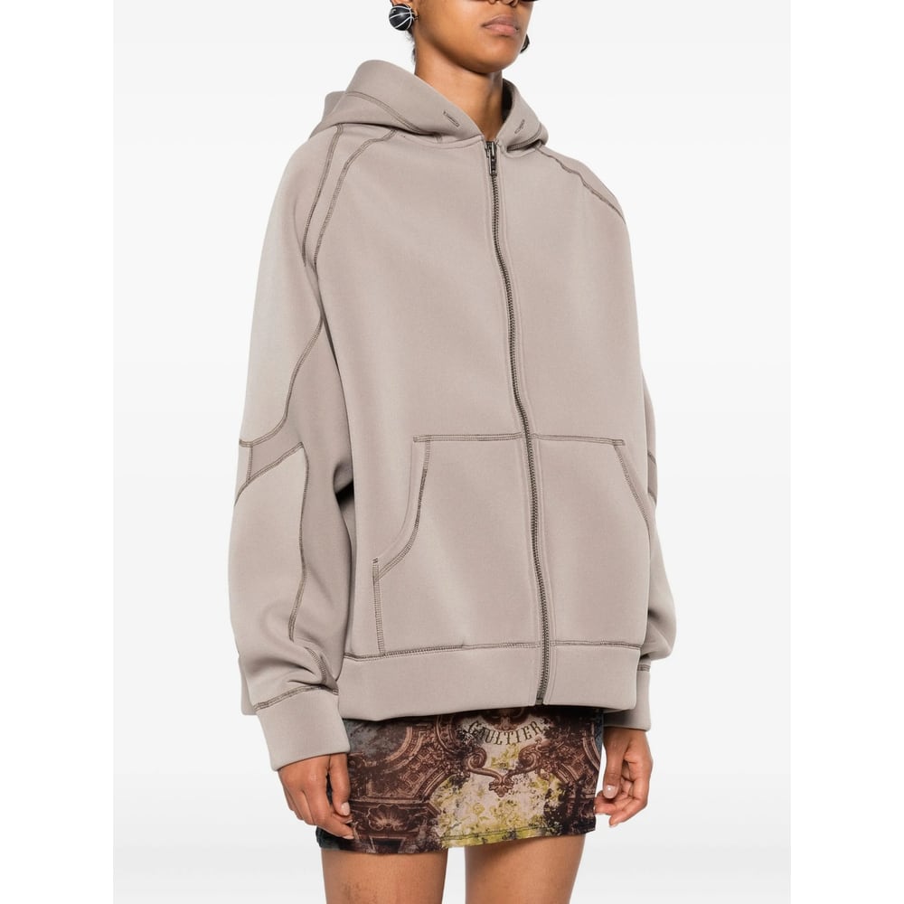 Ottolinger Contrast-stitch Hooded Jacket In Neutral