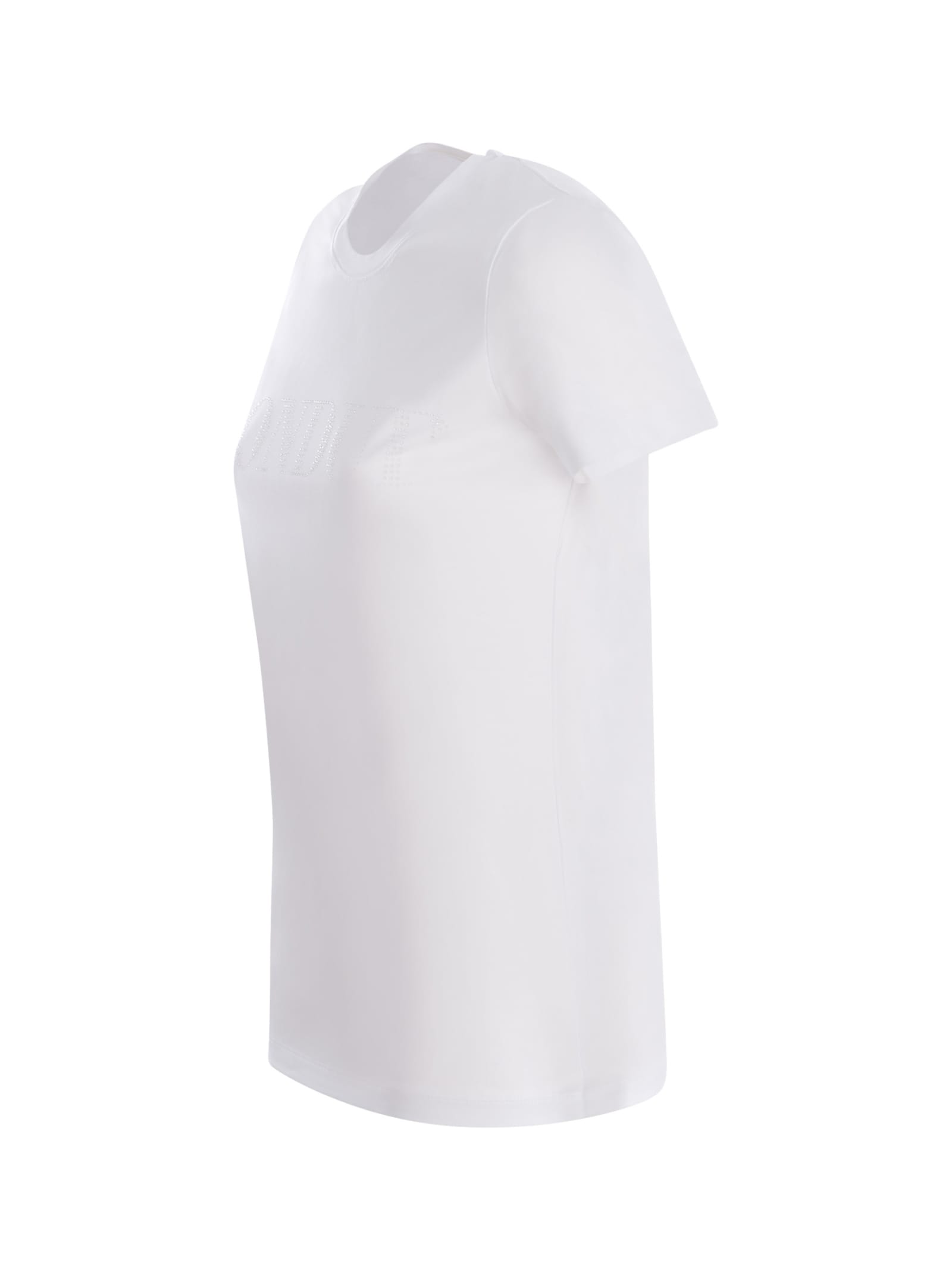 Shop Dondup T-shirt  In Cotton In Bianco