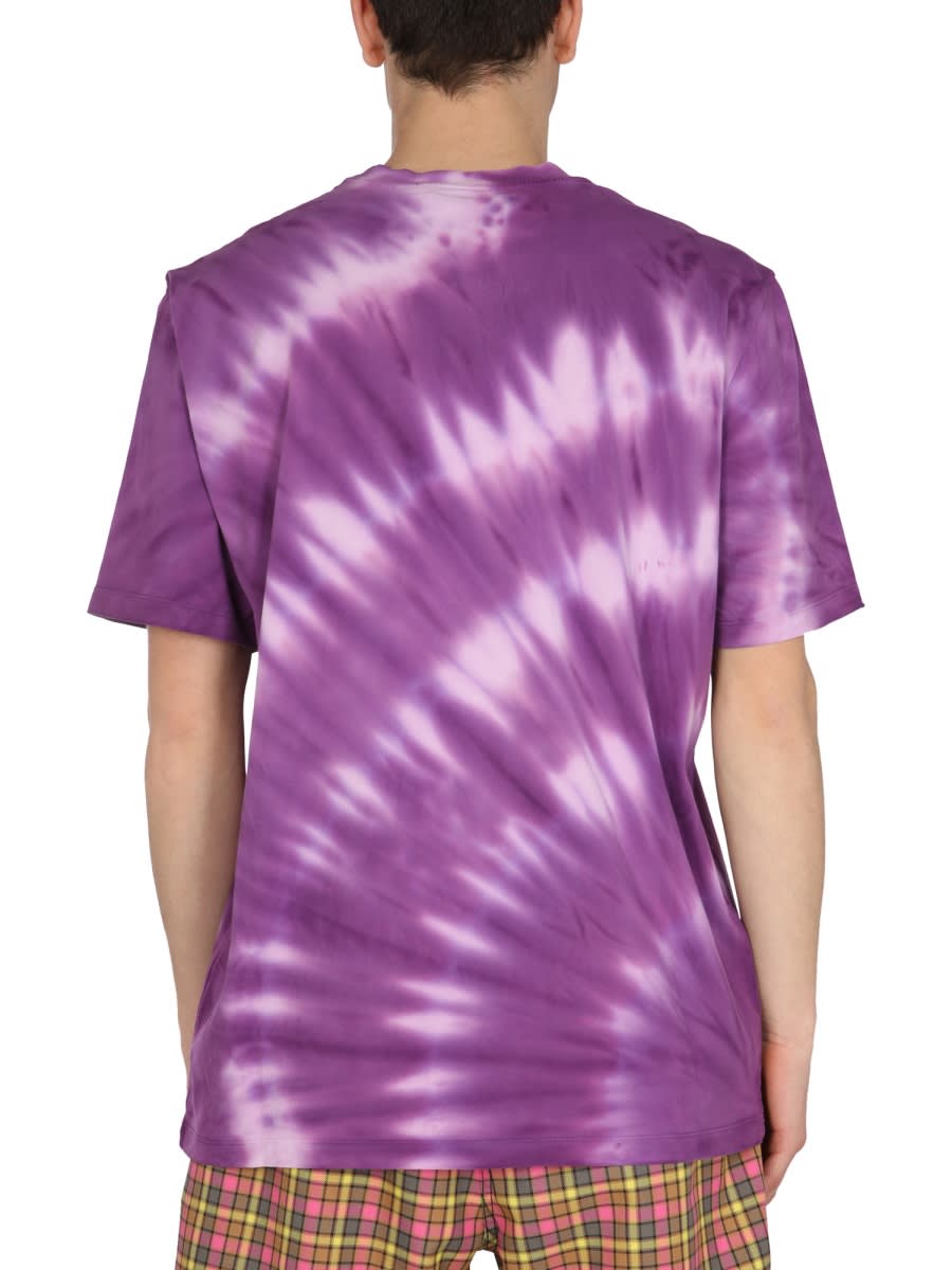 Msgm Crew Neck T-shirt In Lilac