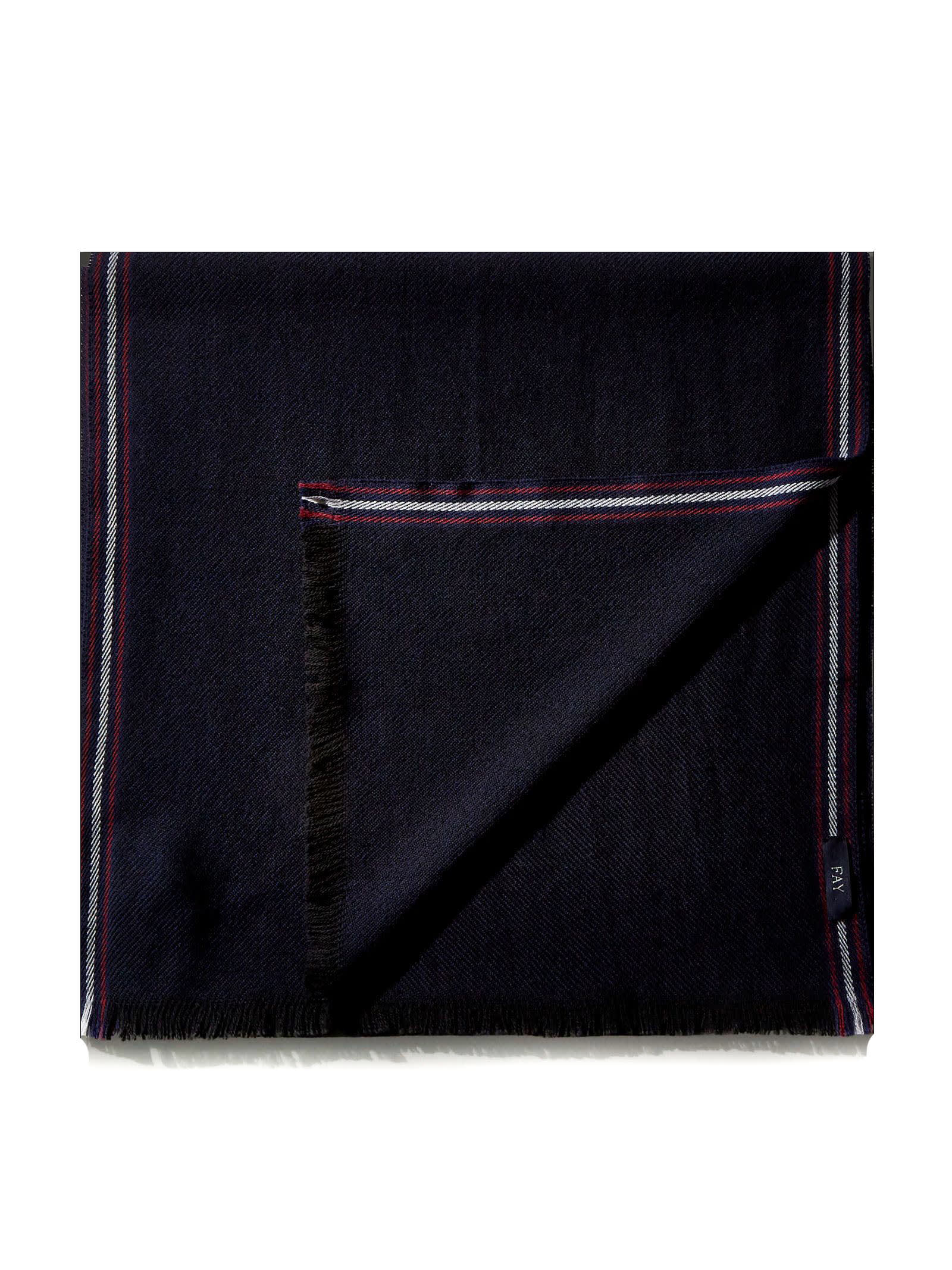 Two-tone Diagonal Weave Wool Scarf
