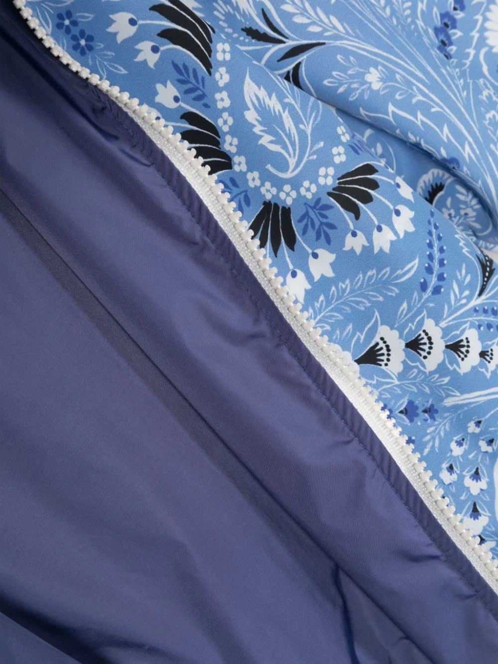 Shop Etro Light Blue Reversible Windbreaker Jacket With Paisley Motif In Celeste/avorio