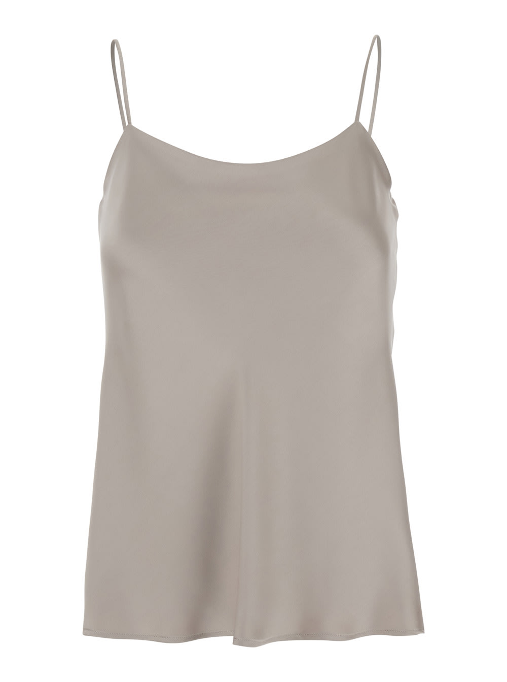 Herno Beige Top With Spaghetti Straps In Satin Woman In Chantilly