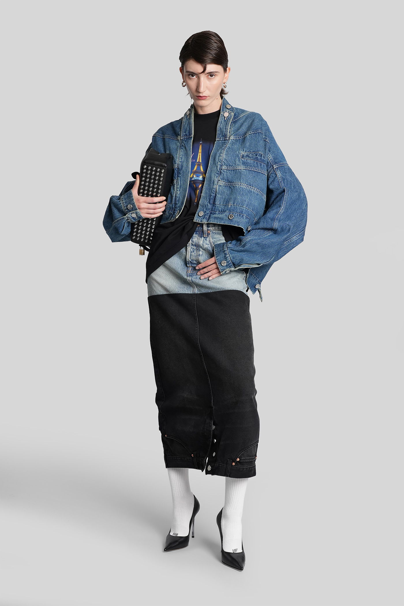 Vetements Denim Jackets In Blue Cotton In Blue