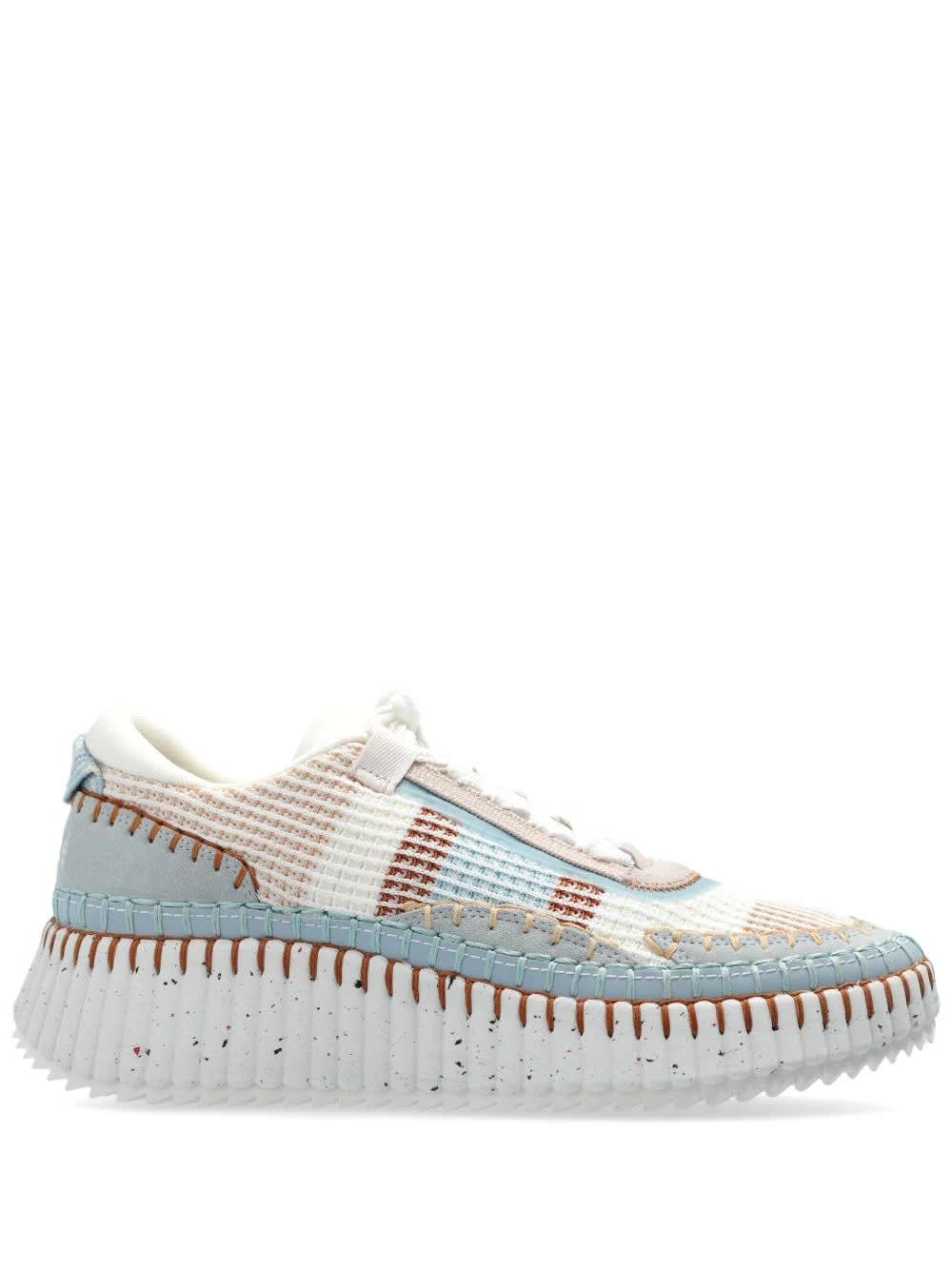 Shop Chloé Delicate Blue Nama Sneakers