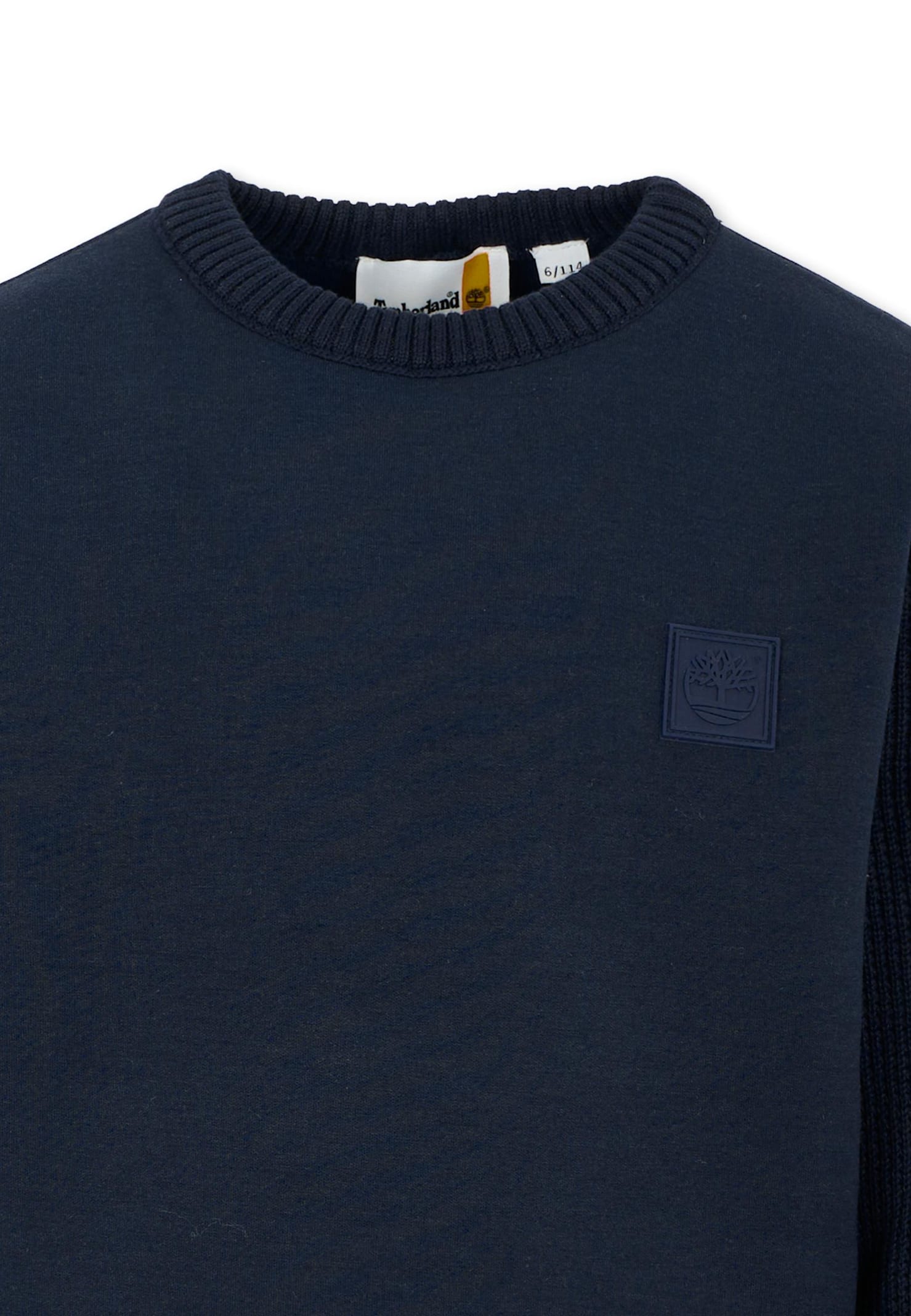 Timberland Blue Sweater For Boy With Logo In Blue
