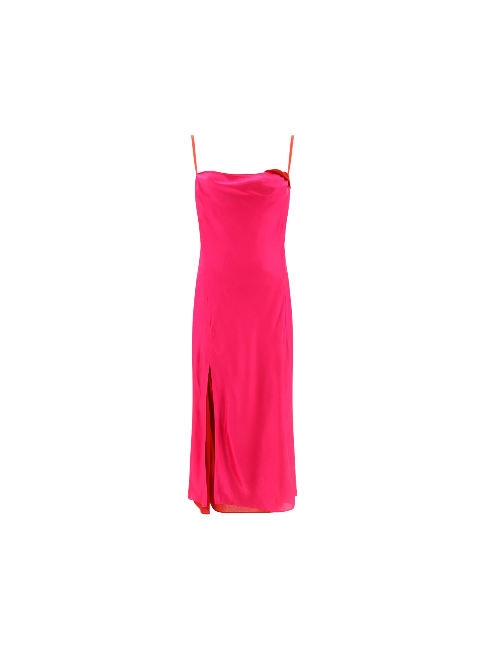 Shop Acne Studios Wrap Dress In Act Fuchsia Pink