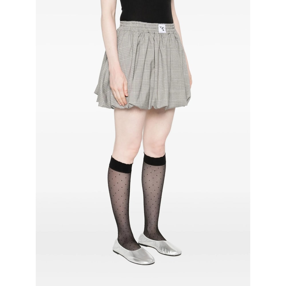 Vivetta Balloon-hem Mini Skirt In Gray
