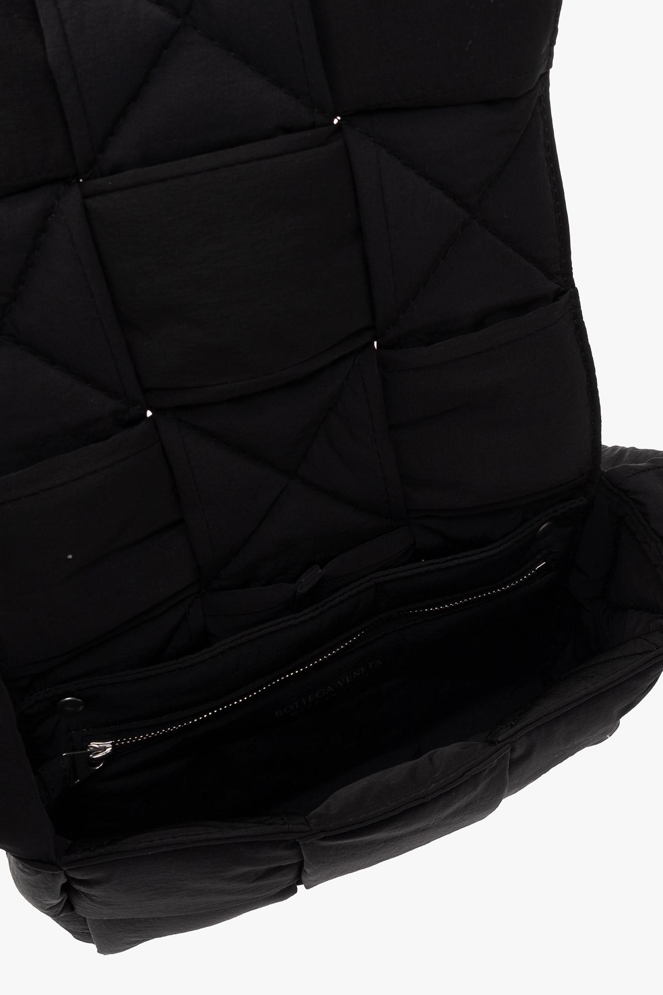 Bottega Veneta Padded Tech Cassette Piccola Crossbody Bag In Black