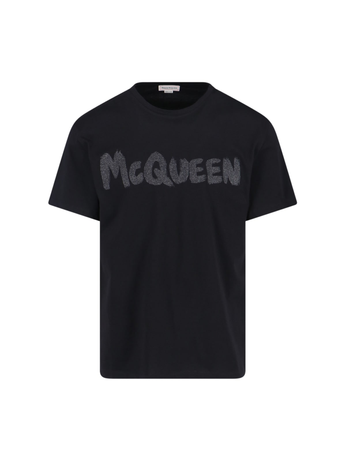 Shop Alexander Mcqueen Graffiti T-shirt In Black