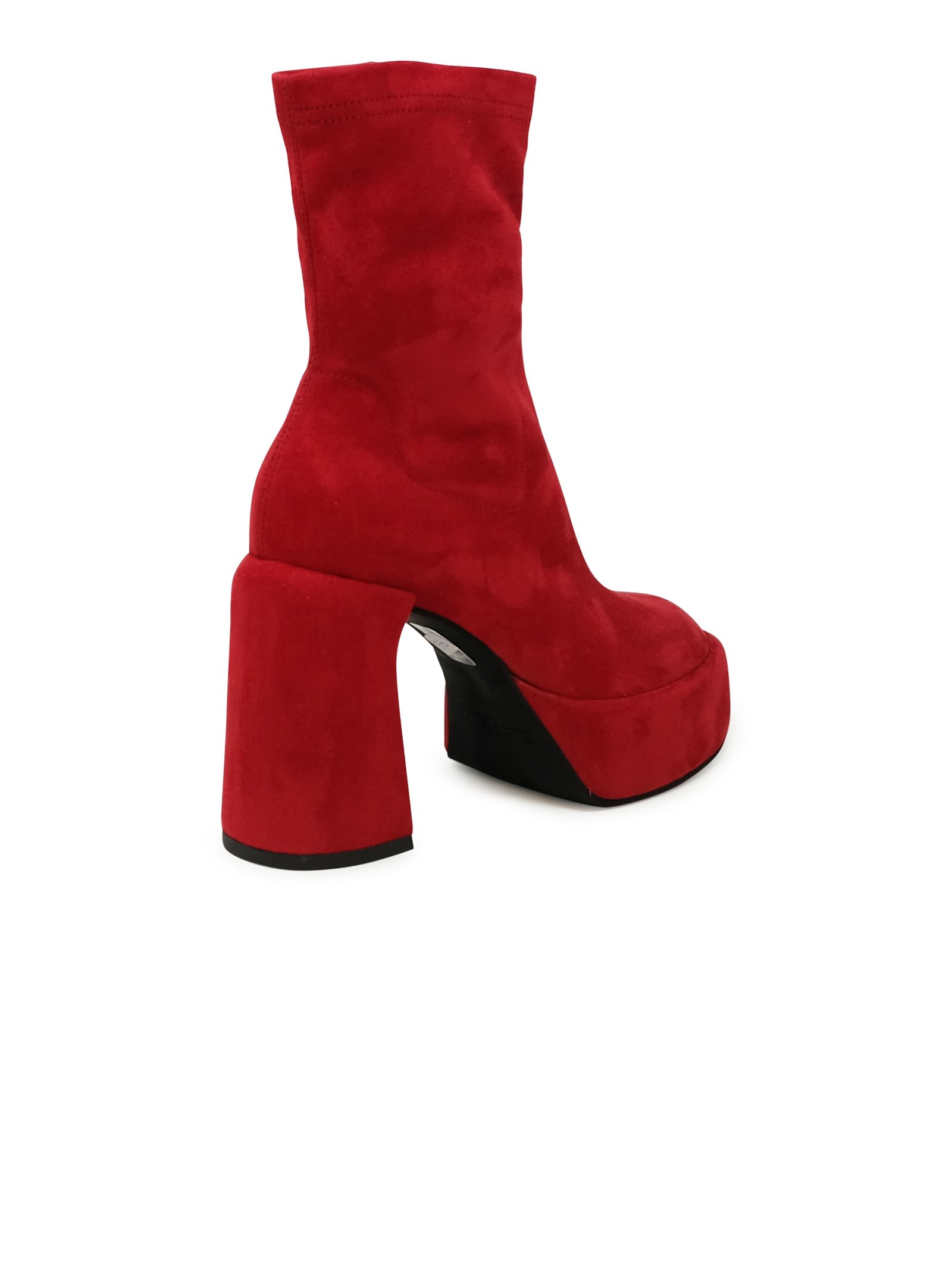 Shop Elena Iachi Ecodaino Zelda Ankle Boots In Red