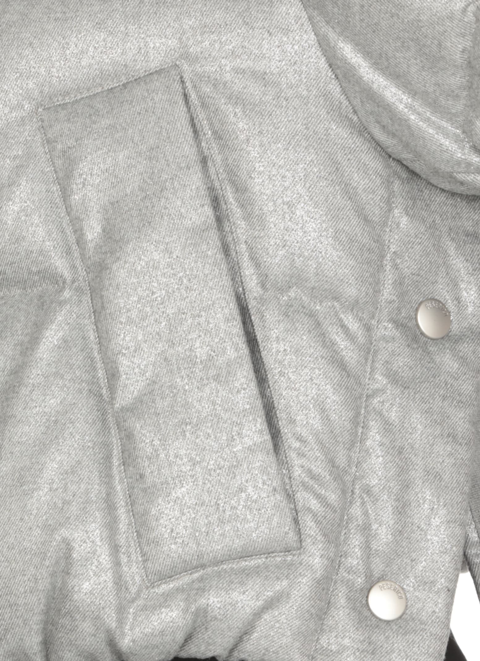 Shop Peserico Quilted And Padded Down Jacket In Grey