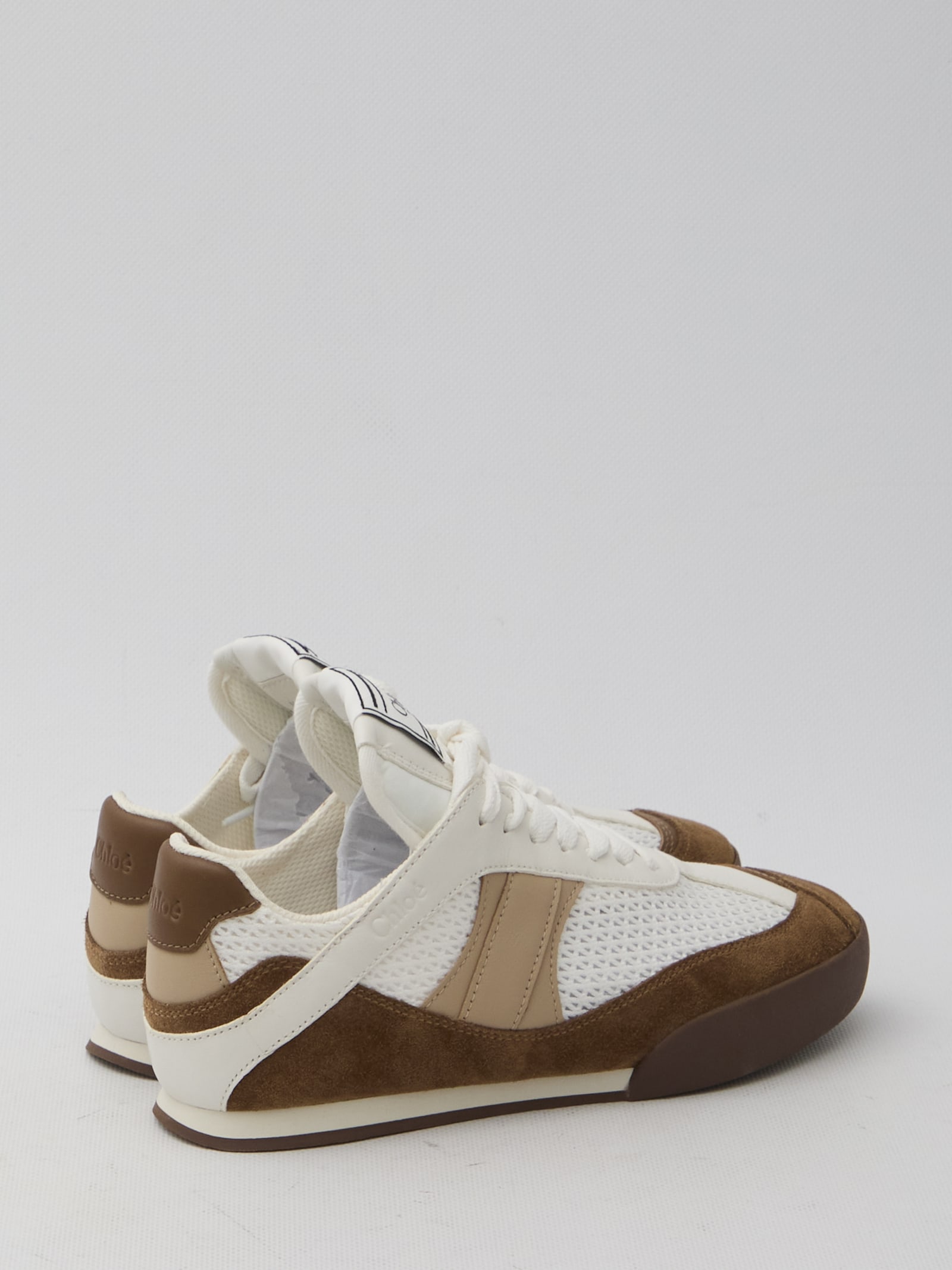 Chloé Chloe Kick Brown Sneakers In Natural Brown