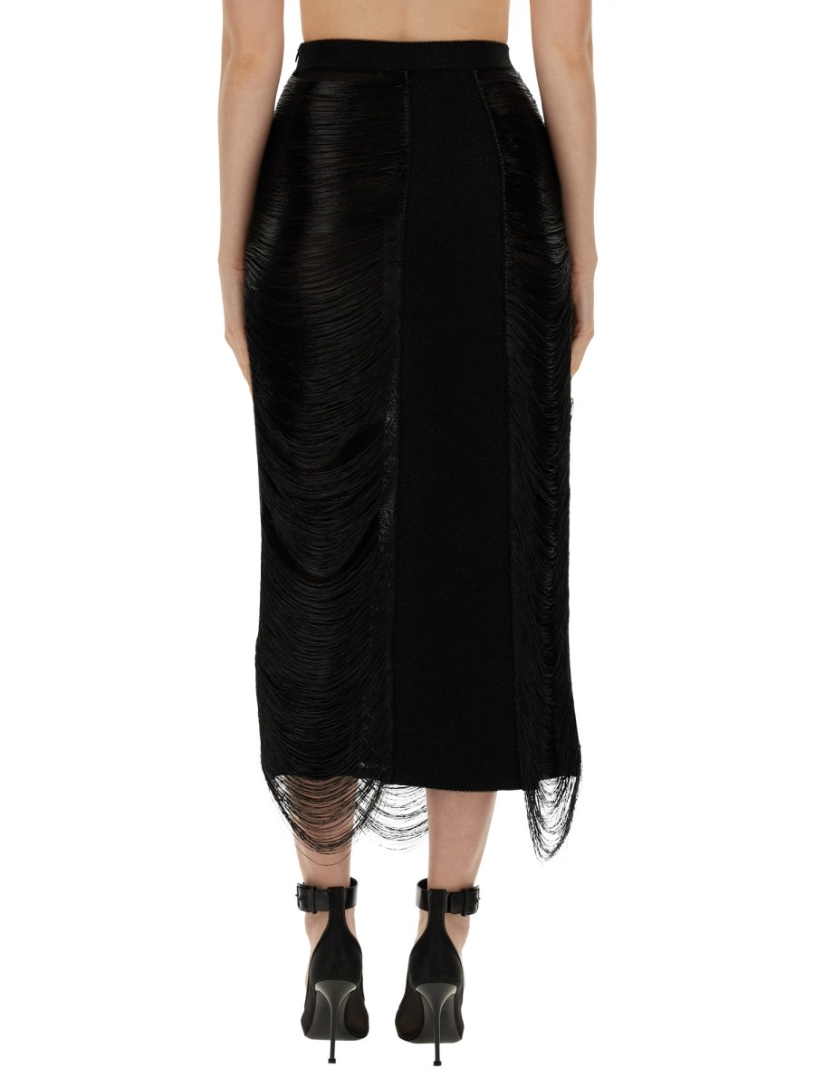 Shop Alexander Mcqueen Long Skirt In Black