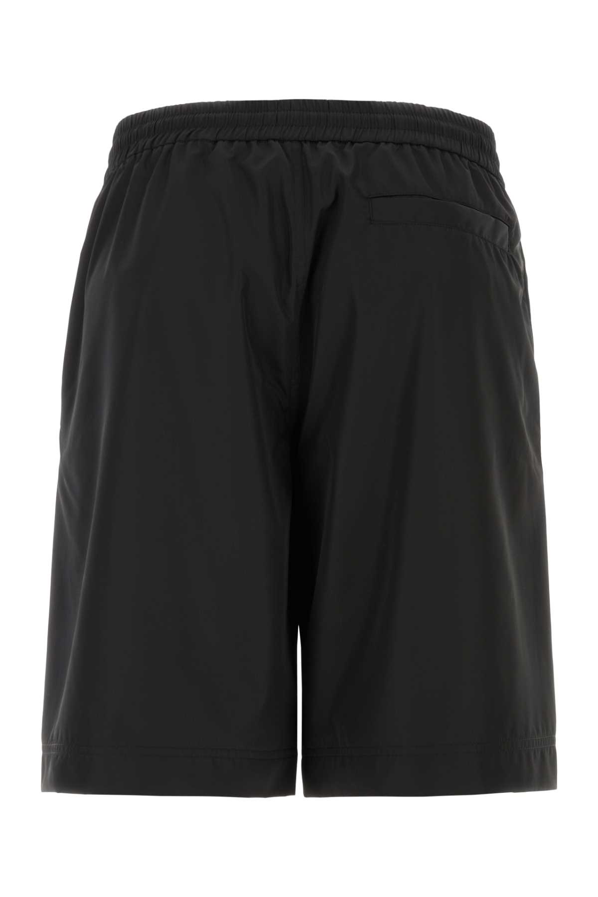 Shop Givenchy Black Polyester Bermuda Shorts