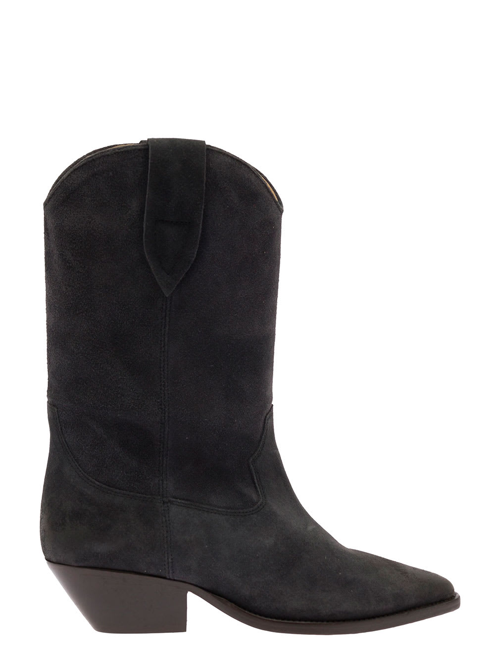 Shop Isabel Marant Duerto Beige Western Style Boots In Suede Woman In Black
