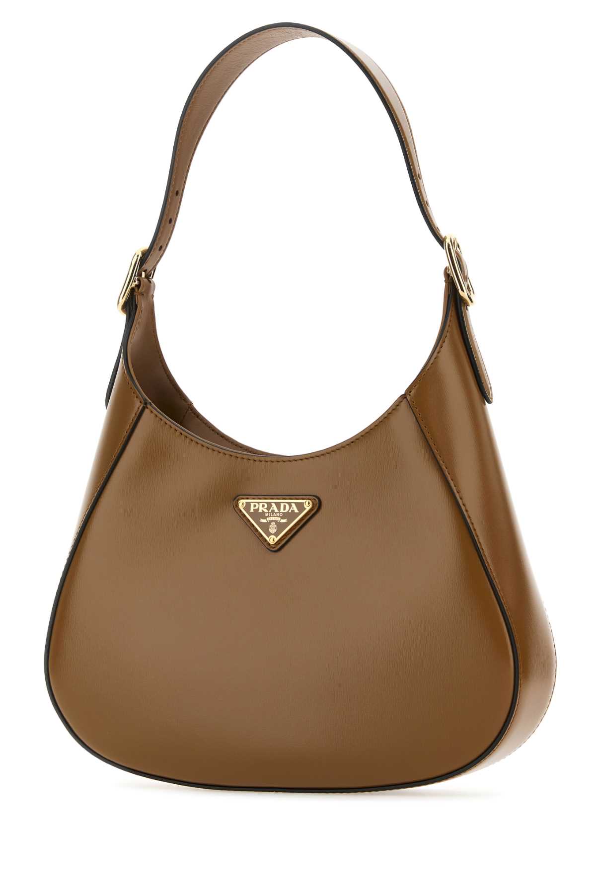 Shop Prada Biscuit Leather Cleo Shoulder Bag In Cannellan