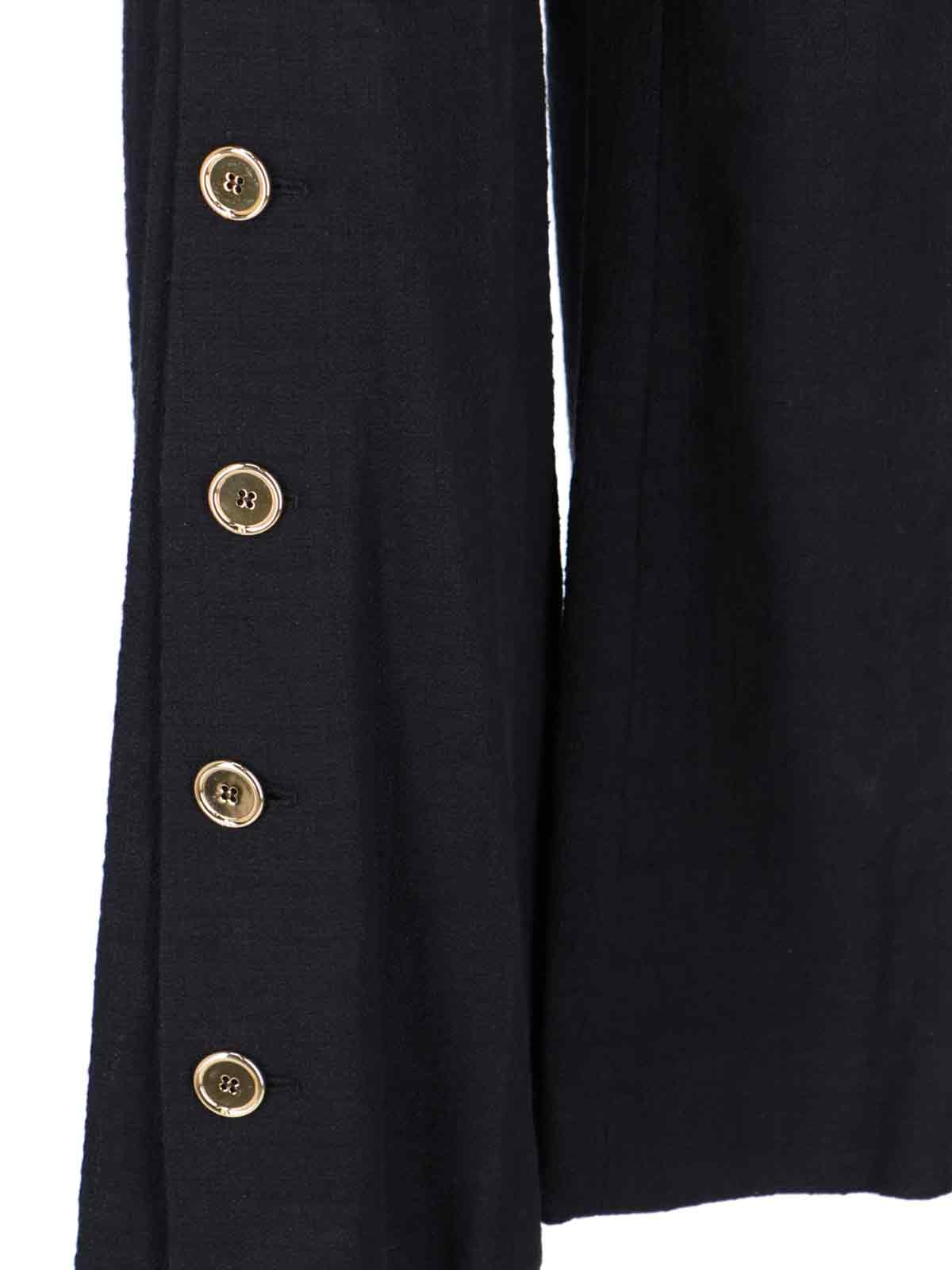 Shop Patou Gold Button Trousers In Black